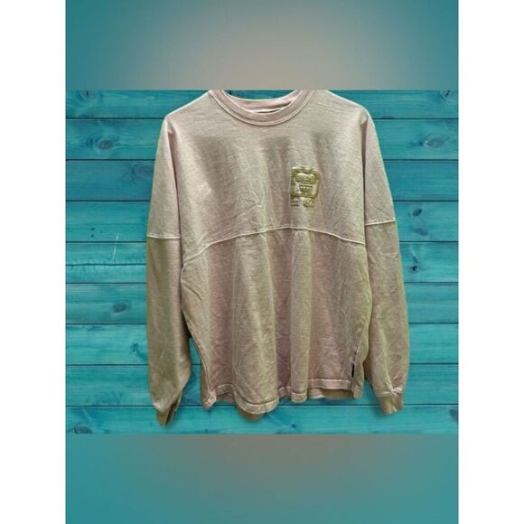 Disney Sweaters - Disney  Spirit Women’s Crewneck Sweatshirt in Beige with Gold Embroidered Logo